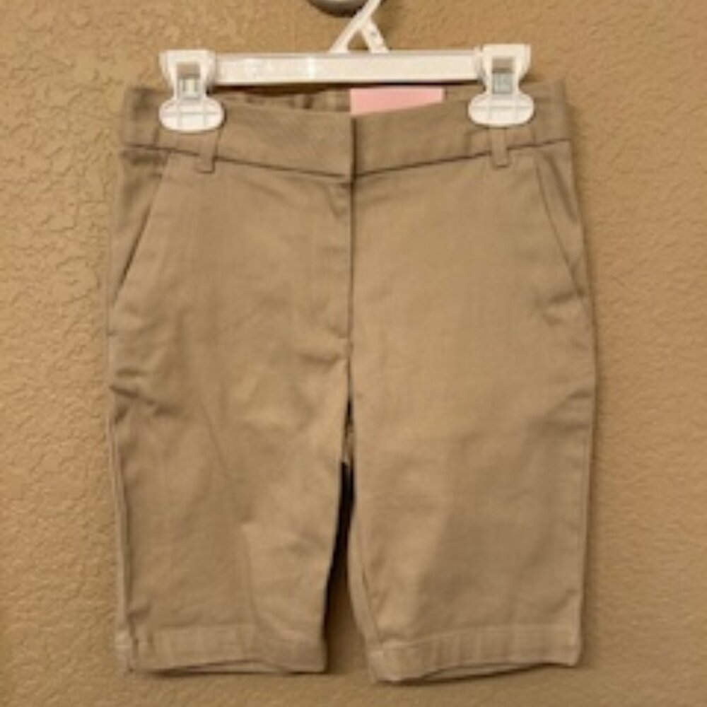 Chaps Girls School Uniform Bermuda Khaki Shorts